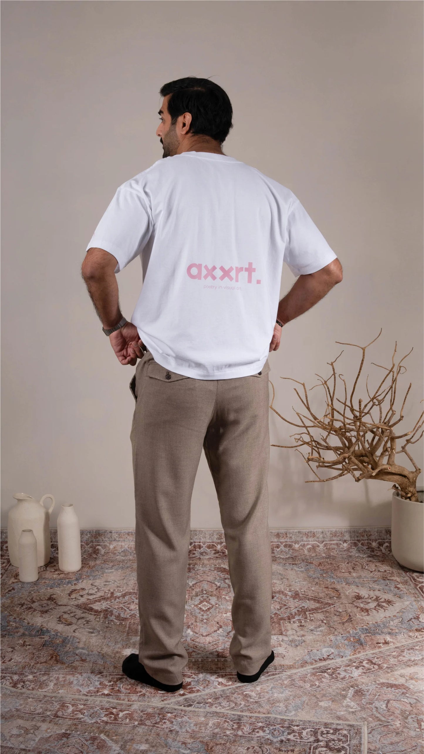 T-shirt oversize unisexe blanc - "Invitation à la plage"