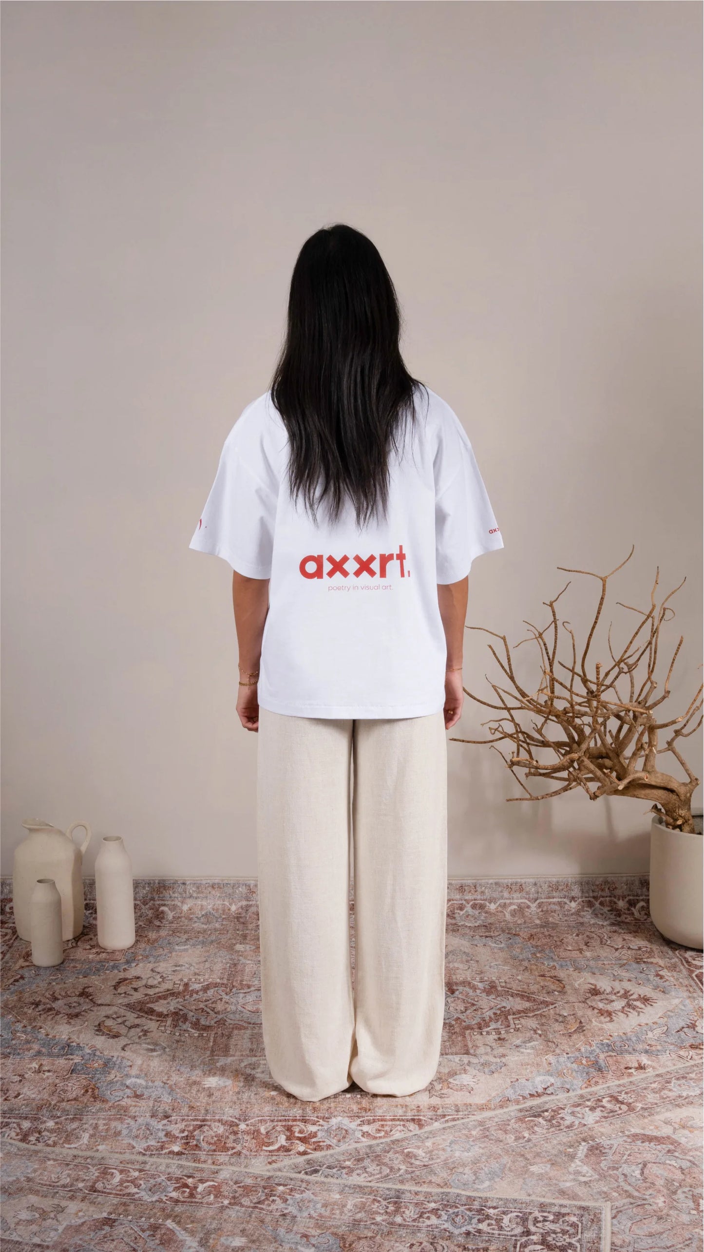 T-shirt oversize unisexe blanc - "La sieste suspendue"